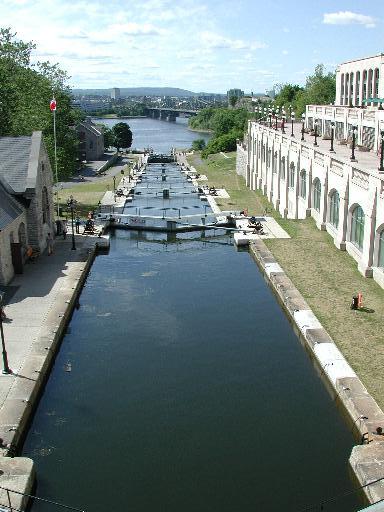 looking down the locks